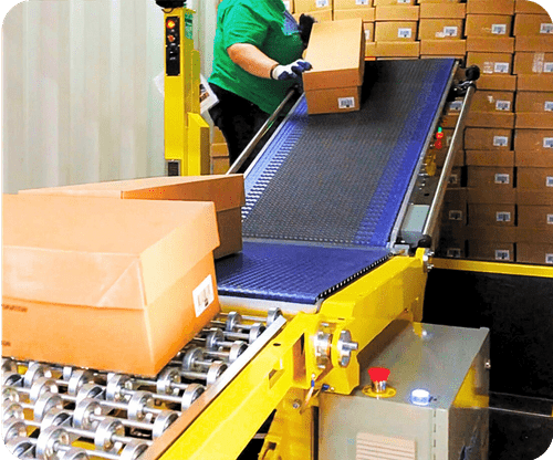 Destuff it in trailor unloading boxes