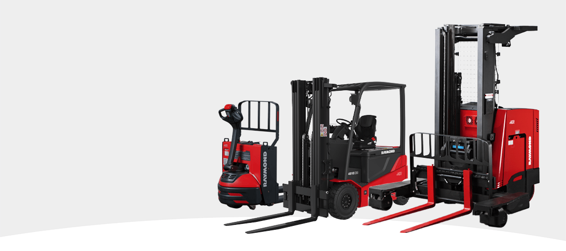 raymond red forklifts